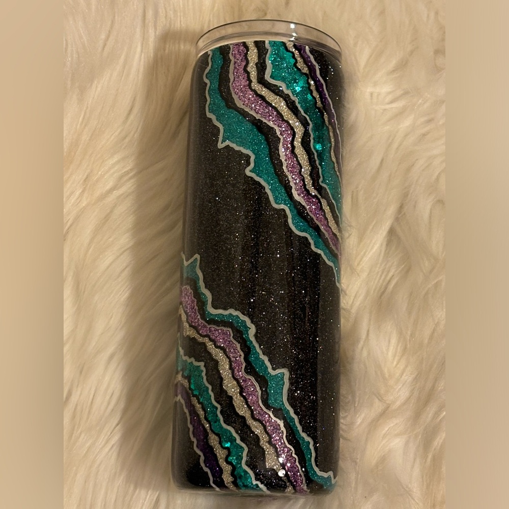 Geode Purple/Teal/Black 20 oz Hot/Cold Tumbler